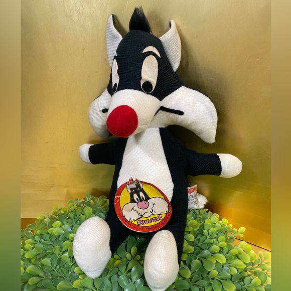 WARNER BROS. SYLVESTER THE CAT VINTAGE 1971 PLUSH WITH ORIGINAL TAG MIGHTY STAR - Picture 2 of 12